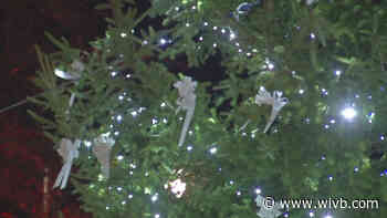 Canalside Christmas tree dedicated to healthcare workers