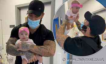 EOTB's Ashley Cain takes baby daughter for a walk down hospital's corridors amid leukaemia treatment