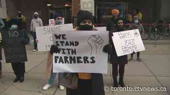Thousands gather for protest downtown in support of farmers in India