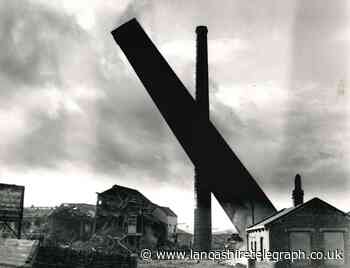 Watch out! Blackburn Brick Company chimney comes down