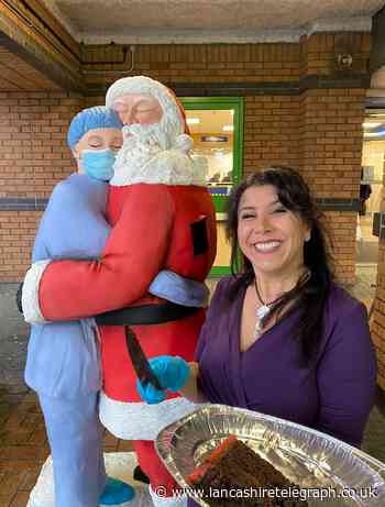 Clitheroe's Rosie Cake Diva sends 6ft Santa cake to NHS staff
