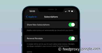 Users can now share in-app purchases and subscriptions via iCloud Family Sharing