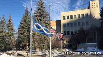 Flags lowered at Saskatoon city hall for National Day of Remembrance