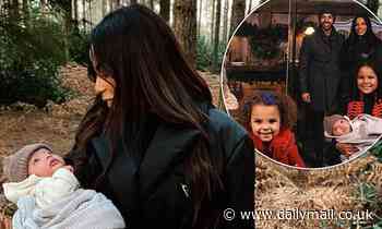 Rochelle Humes wraps up warm as she cradles baby Blake on festive family trip to Lapland UK