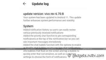 Vivo V20 Pro 5G Starts Receiving Android 11 Update in India