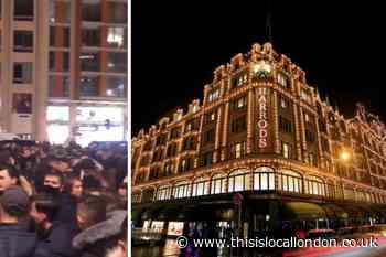 Hundreds break covid rules as shoppers rush to Harrods