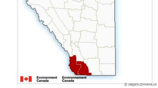 Wind warnings in place for southwest corner of Alberta