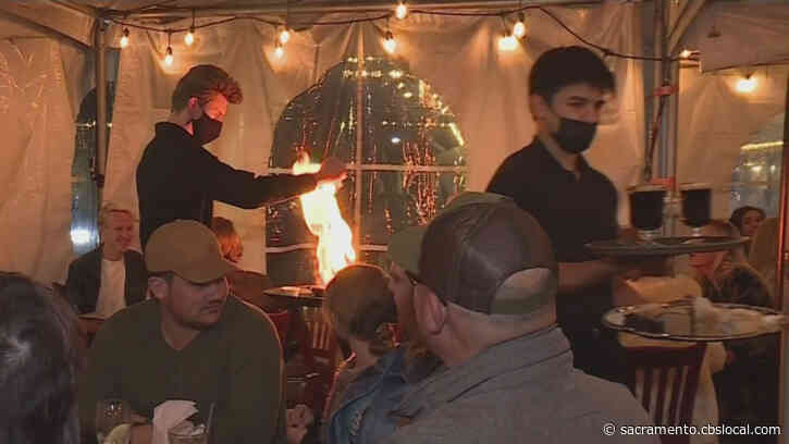 Customers Enjoy Last Night Of Outdoor Dining As Stay-At-Home Order Goes Into Effect