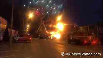 Fire Engulfs Fireworks Store in Rostov-on-Don, Creating Impromptu but Spectacular Display - Yahoo News UK