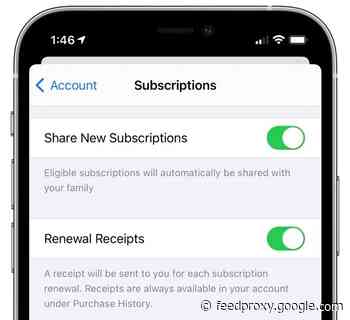 Apple adds Family Sharing for subscriptions and in app purchases
