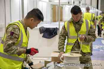 Armed forces personnel helping to construct Covid-19 vaccination centres - St Helens Star