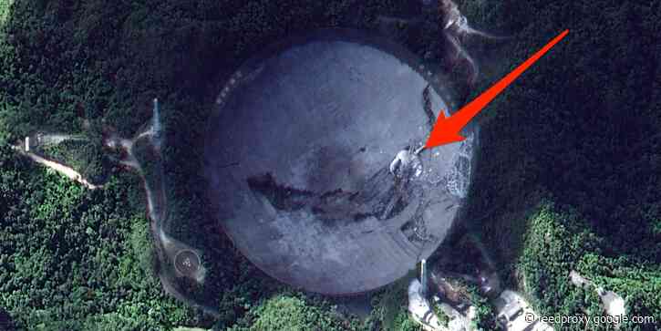 New satellite images show the Arecibo Observatory before and after its violent collapse in Puerto Rico