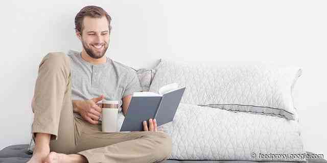 I sleep on my side and use this full-body pillow to reduce strain on my knees while keeping my spine aligned - and it's 10% off right now