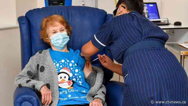 90-year-old grandmother, William Shakespeare are first in U.K. to get COVID-19 vaccine