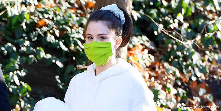 Selena Gomez Gets Cozy in All White Look for 'Only Murders in the Building' Filming