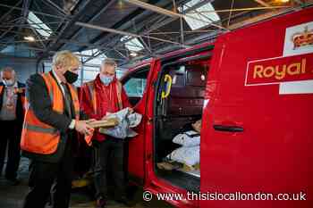 Boris delivers Christmas greetings to Ruislip posties