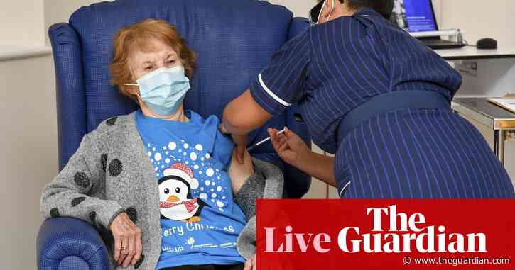 Coronavirus live news: Brazil records highest daily death toll in a month; Briton first to receive vaccine