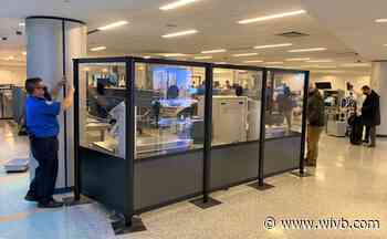 TSA installs barriers at security checkpoints at Buffalo airport