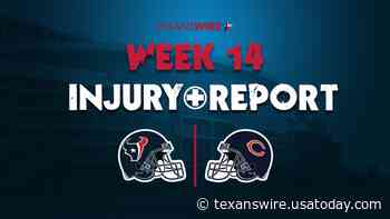 Texans vs. Bears Wednesday injury report: 3 cornerbacks did not practice for Houston - Texans Wire