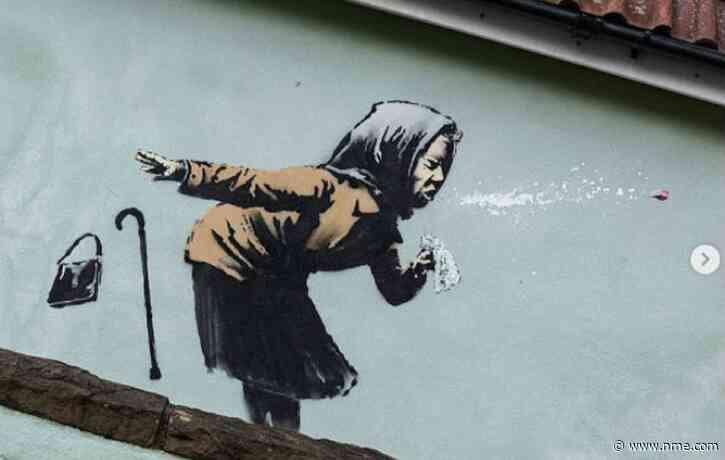 Banksy artwork featuring a woman sneezing emerges in Bristol