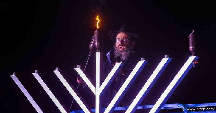 Menorah lighting at the Utah Capitol marks the start of Hanukkah — but with a COVID twist