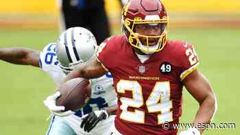 WFT RB Gibson won't face 49ers due to turf toe