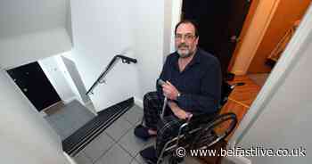Disabled man waiting on new knees "trapped" in Belfast flat 14 hours a day as he can't climb stairs - Belfast Live