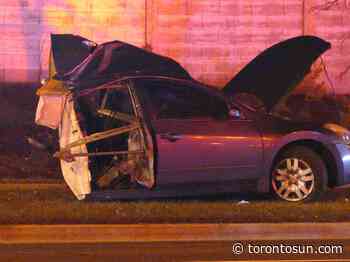 'SHEARED IN HALF': Man, 25, dead after Nissan slams into pole - Toronto Sun
