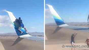 Vegas Man Arrested After Scaling Airplane Wing and Then Falling Off