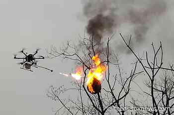 China flamethrower drone burns wasp nests