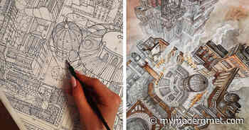 Architecture Student Shares Incredible 3D Drawings of Buildings and Cities - My Modern Met