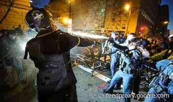 CARNAGE in Washington DC as Trump supporters and opponents fight with batons and fireworks