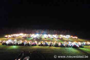 Zo zag het Limburgse boerenprotest er vanuit de lucht uit