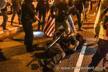 Four stabbed and one shot as violence erupts at pro-Trump rallies attended by far-right