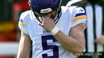 Vikes' hopes take hit as Bailey misses 4 kicks