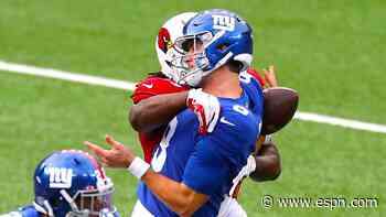 Return of Daniel Jones isn't pretty in Giants' blowout loss