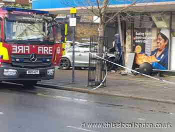 Police called after Audi smashes into Tesco Express in Edgware