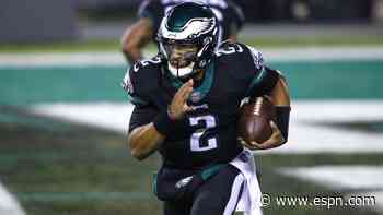 Eagles to start Hurts again; torn ACL for McLeod