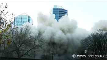 The moment landmark hotel demolished in Virginia
