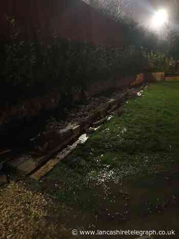 Burst water main in Ribble Valley sends 'tsunami cascading' into garden destroying brick wall