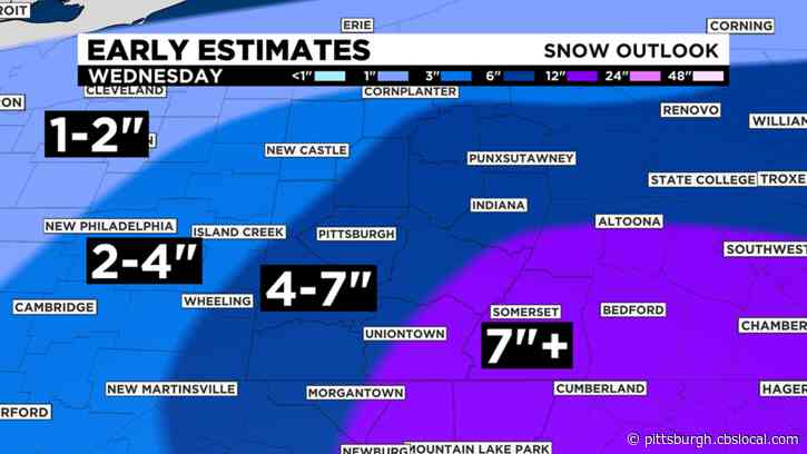Winter Weather Watch: 4-7″ Of Snow Accumulation Expected For Pittsburgh Area