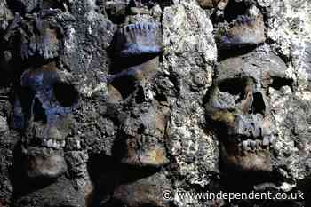 New part of Aztec ‘tower of skulls’ discovered by archaeologists in Mexico
