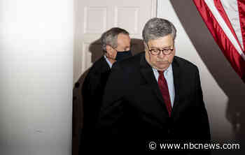 Attorney General William Barr to depart administration, Trump announces