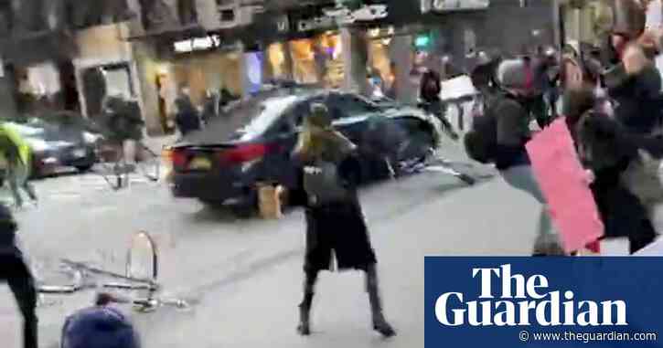 Car plows into protesters at New York City Black Lives Matter demonstration – video