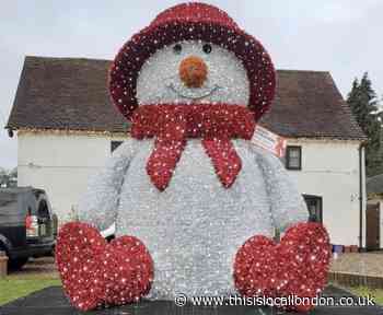 Giant 20ft Eastcote snowman brings Christmas joy
