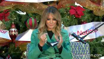 Melania Trump breaks children's hospital rules by taking her mask off to read to patients
