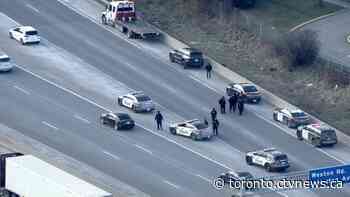 Police investigating after shots fired on busy Toronto highway