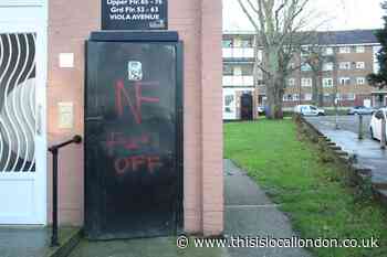 Far-right graffiti removed from Abbey Wood block of flats