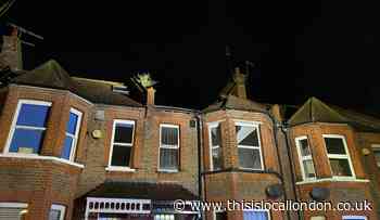 Family escape before roof slid off Harrow house