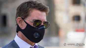 On a mission: Tom Cruise insists on social distancing on set